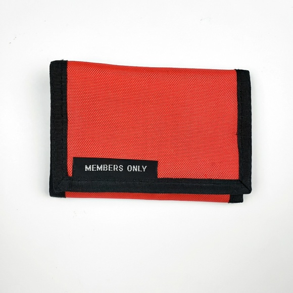 red velcro wallet